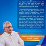 Ex-congressman Veloso slams Soho’sdocu on FMR project, land grab claims